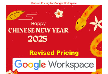 Revised Pricing for Google Workspace