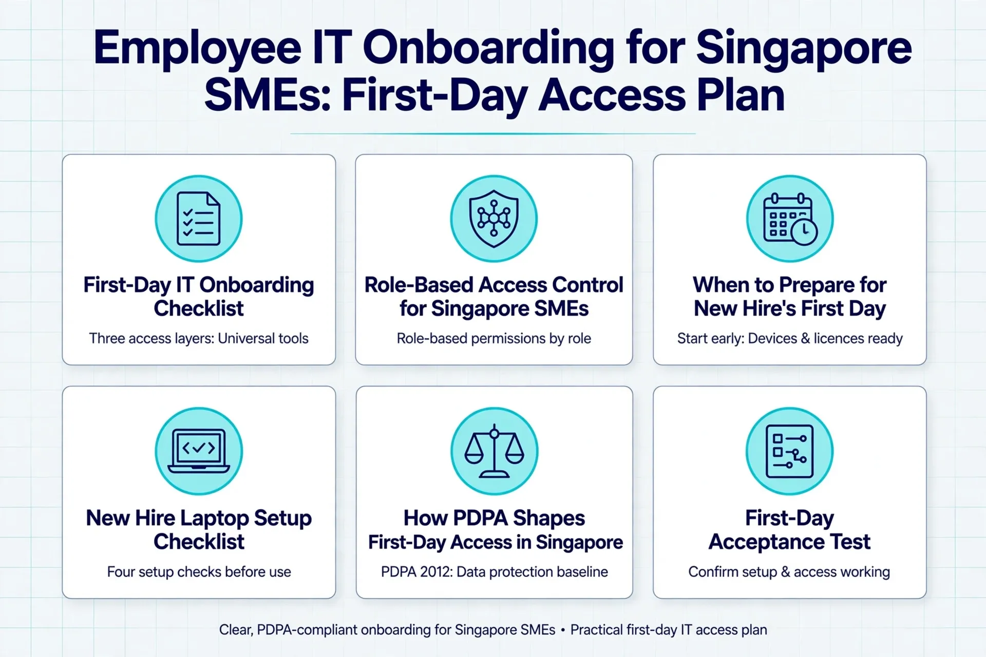 Infographic: Employee IT Onboarding for Singapore SMEs: First-Day Access Plan